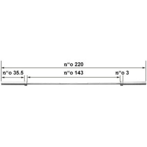 מוט משקולות אולימפי באורך 220 ס"מ