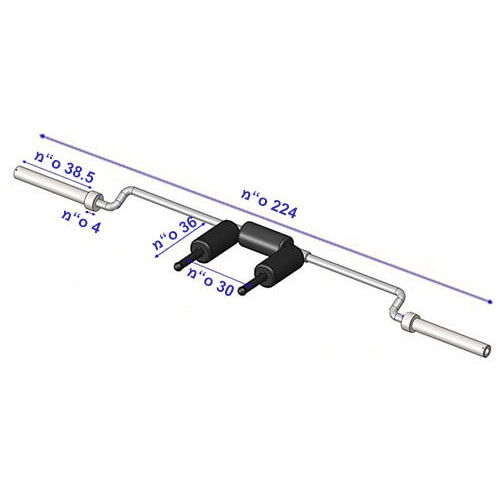 מוט אולימפי לסקוואט Squat bar עם סוגרים – תמונה 2