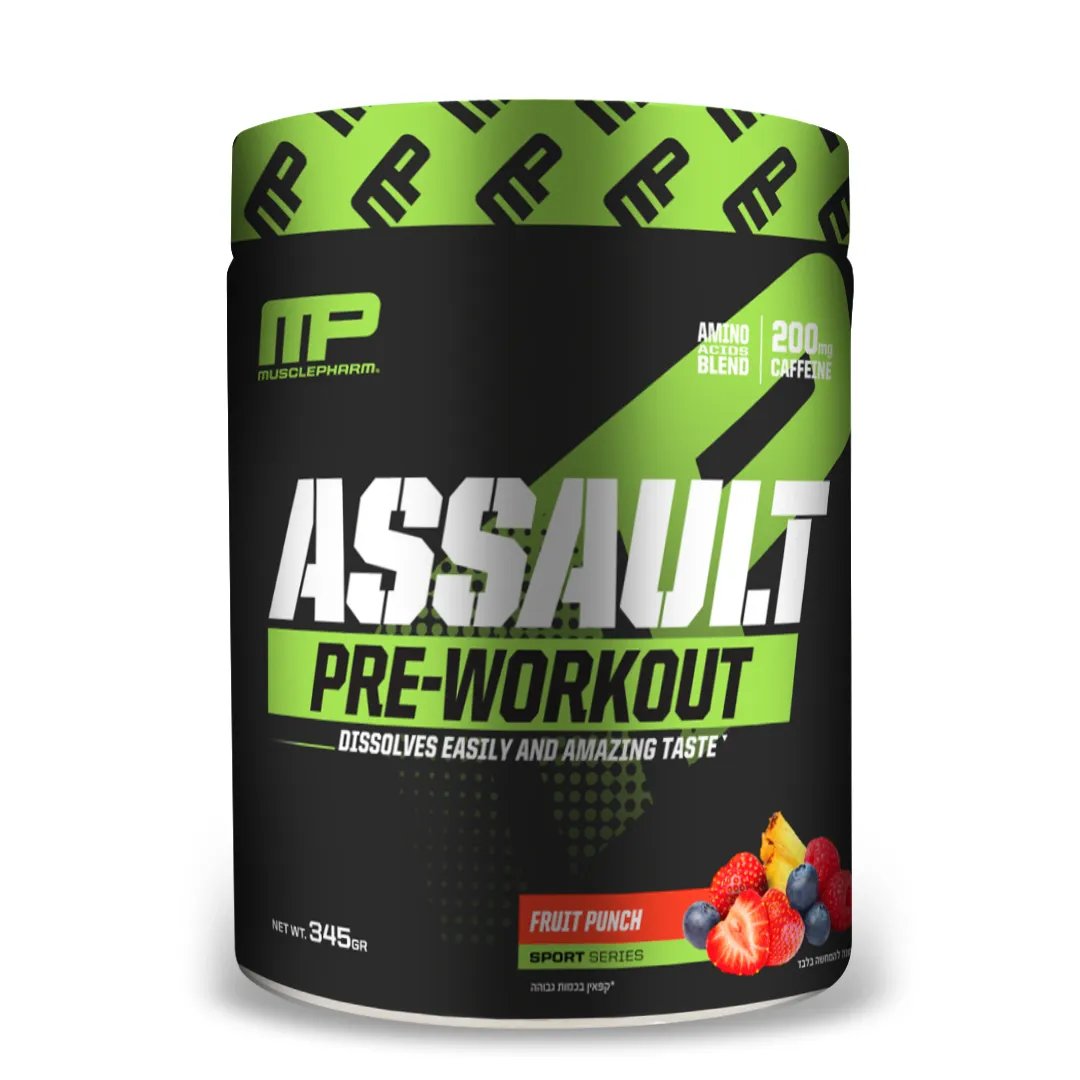 קדם אימון אסולט 345 גרם מבית מאסל פארם | Assault Pre-Workout By MusclePharm – תמונה 2