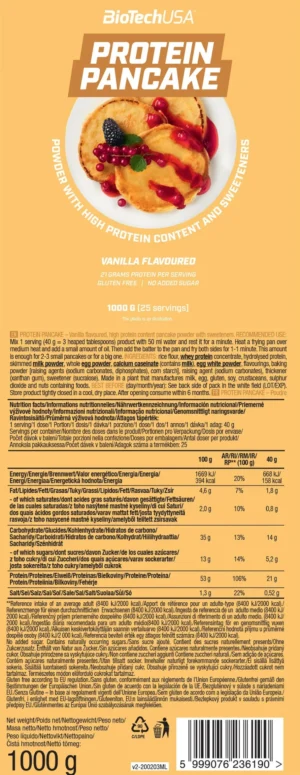 תערובת לפנקייק עשירה בחלבון 1 ק"ג | BioTechUSA
